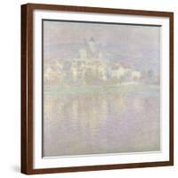 Vétheuil Bei Sonnenuntergang Wahrscheinlich 1900-Claude Monet-Framed Giclee Print