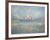 Vetheuil in the Fog, 1879-Claude Monet-Framed Giclee Print