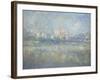 Vetheuil in the Fog, 1879-Claude Monet-Framed Giclee Print