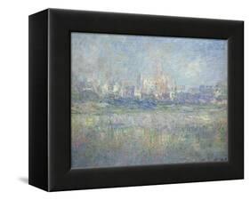 Vetheuil in the Fog, 1879-Claude Monet-Framed Stretched Canvas