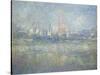 Vetheuil in the Fog, 1879-Claude Monet-Stretched Canvas