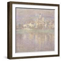 Vétheuil, soleil couchant-Claude Monet-Framed Giclee Print