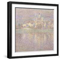 Vétheuil, soleil couchant-Claude Monet-Framed Giclee Print