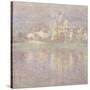 Vétheuil, soleil couchant-Claude Monet-Stretched Canvas