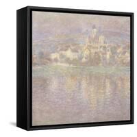 Vétheuil, soleil couchant-Claude Monet-Framed Stretched Canvas