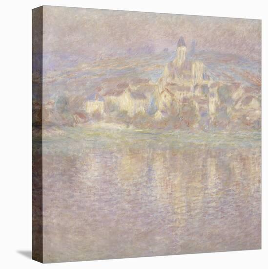 Vétheuil, soleil couchant-Claude Monet-Stretched Canvas