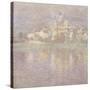 Vétheuil, soleil couchant-Claude Monet-Stretched Canvas