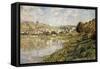 Vetheuil-Claude Monet-Framed Stretched Canvas