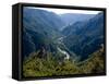 Vew from Point Sublime of the Gorges Du Tarn, Massif Central, France, Europe-Charles Bowman-Framed Stretched Canvas