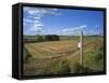 Vew from the High Peak Trail Cycleway and Footpath Along Disused Railway Line, Peak District Nation-David Hughes-Framed Stretched Canvas