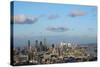 Vew of London Skyline and River Thames from Top of Centre Point Tower across to the Shard-Alex Treadway-Stretched Canvas