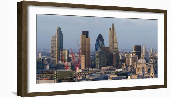 Vew of the City of London from the Top of Centre Point Tower, London, England-Alex Treadway-Framed Photographic Print