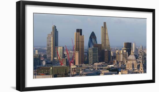 Vew of the City of London from the Top of Centre Point Tower, London, England-Alex Treadway-Framed Photographic Print