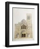 Vezelay, église, façade avant restauration-Eugène Viollet-le-Duc-Framed Premium Giclee Print