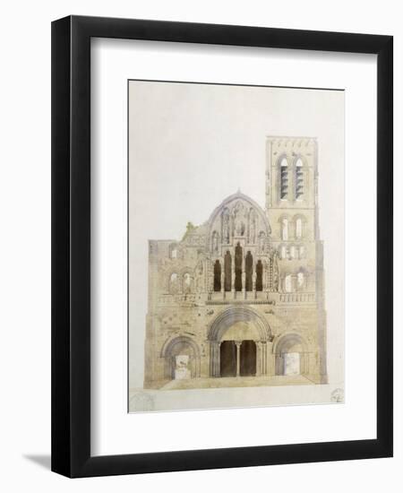 Vezelay, église, façade avant restauration-Eugène Viollet-le-Duc-Framed Premium Giclee Print