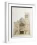 Vezelay, église, façade avant restauration-Eugène Viollet-le-Duc-Framed Premium Giclee Print