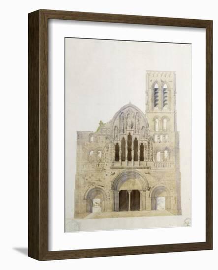 Vezelay, église, façade avant restauration-Eugène Viollet-le-Duc-Framed Giclee Print