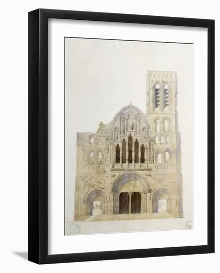 Vezelay, église, façade avant restauration-Eugène Viollet-le-Duc-Framed Giclee Print