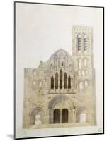 Vezelay, église, façade avant restauration-Eugène Viollet-le-Duc-Mounted Giclee Print