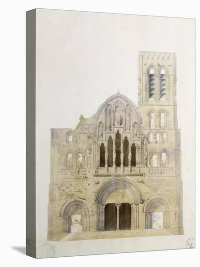 Vezelay, église, façade avant restauration-Eugène Viollet-le-Duc-Stretched Canvas