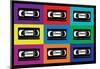 VHS Tapes Pop Art Print Poster-null-Mounted Poster