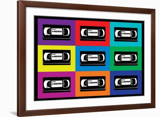 VHS Tapes Pop-null-Framed Art Print