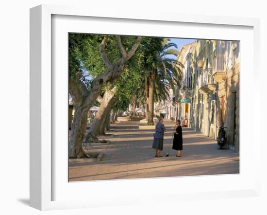 Via Cavour, Street Facing the Harbour, Carloforte, Southwest Area, Island of Sardinia, Italy-Duncan Maxwell-Framed Photographic Print