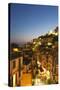 Via Colombo at Dusk in Riomaggiore-Mark Sunderland-Stretched Canvas