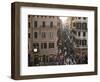 Via Condotti from the Spanish Steps, Rome, Lazio, Italy-Michael Newton-Framed Photographic Print