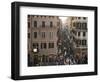 Via Condotti from the Spanish Steps, Rome, Lazio, Italy-Michael Newton-Framed Photographic Print