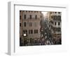 Via Condotti from the Spanish Steps, Rome, Lazio, Italy-Michael Newton-Framed Photographic Print