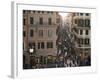 Via Condotti from the Spanish Steps, Rome, Lazio, Italy-Michael Newton-Framed Photographic Print