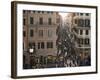 Via Condotti from the Spanish Steps, Rome, Lazio, Italy-Michael Newton-Framed Photographic Print