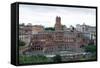 Via Dei Fori Imperiali and Trajan's Forum Ruins Seen from Vittoriano Monument-Carlo-Framed Stretched Canvas