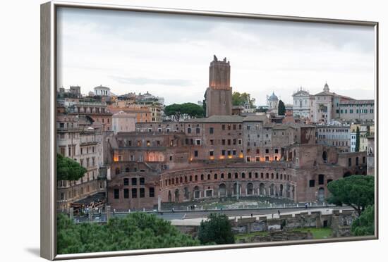 Via Dei Fori Imperiali and Trajan's Forum Ruins Seen from Vittoriano Monument-Carlo-Framed Photographic Print