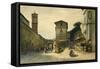 Via Dei Penitenzieri in Rome-Ettore Roesler Franz-Framed Stretched Canvas