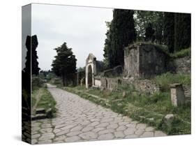 Via Dei Sepolchri, Pompeii, Unesco World Heritage Site, Campania, Italy-Christina Gascoigne-Stretched Canvas