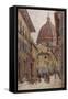 Via Dei Servi Leading from the Piazza Del Duomo-null-Framed Stretched Canvas