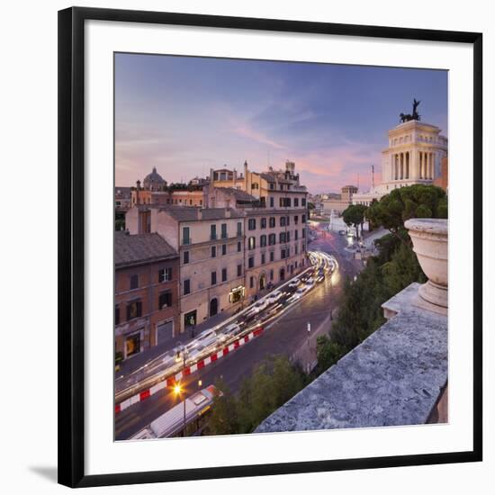 Via Del Teatro Marcello, Santa Maria in Aracoeli, Monumento Vittorio Emanuele Ii, Rome, Lazio-Rainer Mirau-Framed Photographic Print