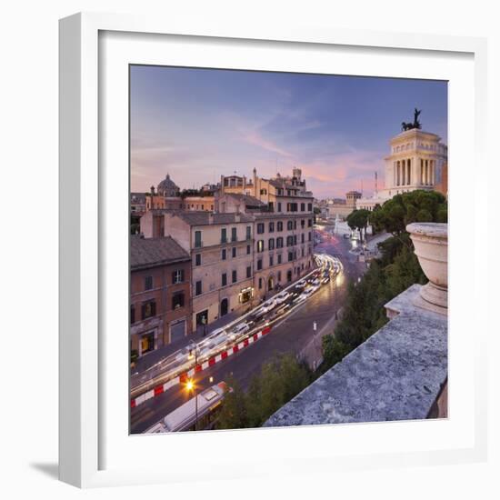 Via Del Teatro Marcello, Santa Maria in Aracoeli, Monumento Vittorio Emanuele Ii, Rome, Lazio-Rainer Mirau-Framed Photographic Print