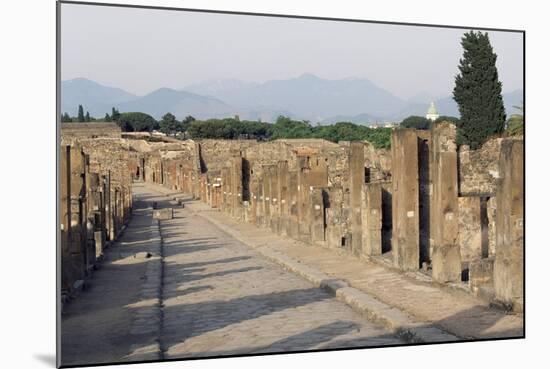 Via Dell'Abbondanza, Lower Decumanus of Pompeii-null-Mounted Photographic Print