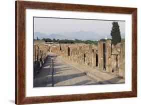 Via Dell'Abbondanza, Lower Decumanus of Pompeii-null-Framed Photographic Print