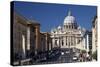 Via Della Conciliazione and St. Peter's Basilica, Vatican, Rome, Lazio, Italy, Europe-Peter-Stretched Canvas