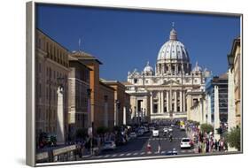 Via Della Conciliazione and St. Peter's Basilica, Vatican, Rome, Lazio, Italy, Europe-Peter-Framed Photographic Print