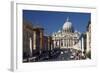 Via Della Conciliazione and St. Peter's Basilica, Vatican, Rome, Lazio, Italy, Europe-Peter-Framed Photographic Print