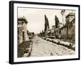 Via Delle Tombe, Pompeii, Italy, C1900s-null-Framed Giclee Print