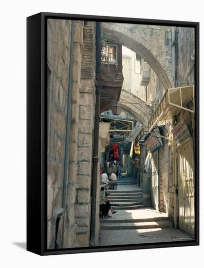 Via Dolorosa, Old City, Unesco World Heritage Site, Jerusalem, Israel, Middle East-Jack Jackson-Framed Stretched Canvas