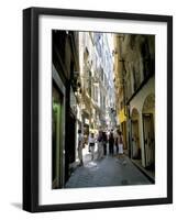 Via San Luca, in Old City of Genoa (Genova), Liguria, Italy-Richard Ashworth-Framed Photographic Print