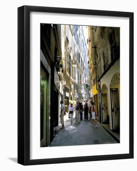 Via San Luca, in Old City of Genoa (Genova), Liguria, Italy-Richard Ashworth-Framed Photographic Print