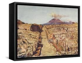 Via Stabia - Pompeii-Alberto Pisa-Framed Stretched Canvas